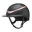 Charles Owen Halo Riding Hat in Black Matte with Rose Gold